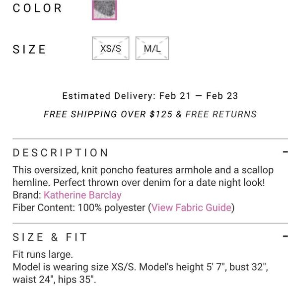 Stripe Knit Poncho Sweater - Picture 9 of 9